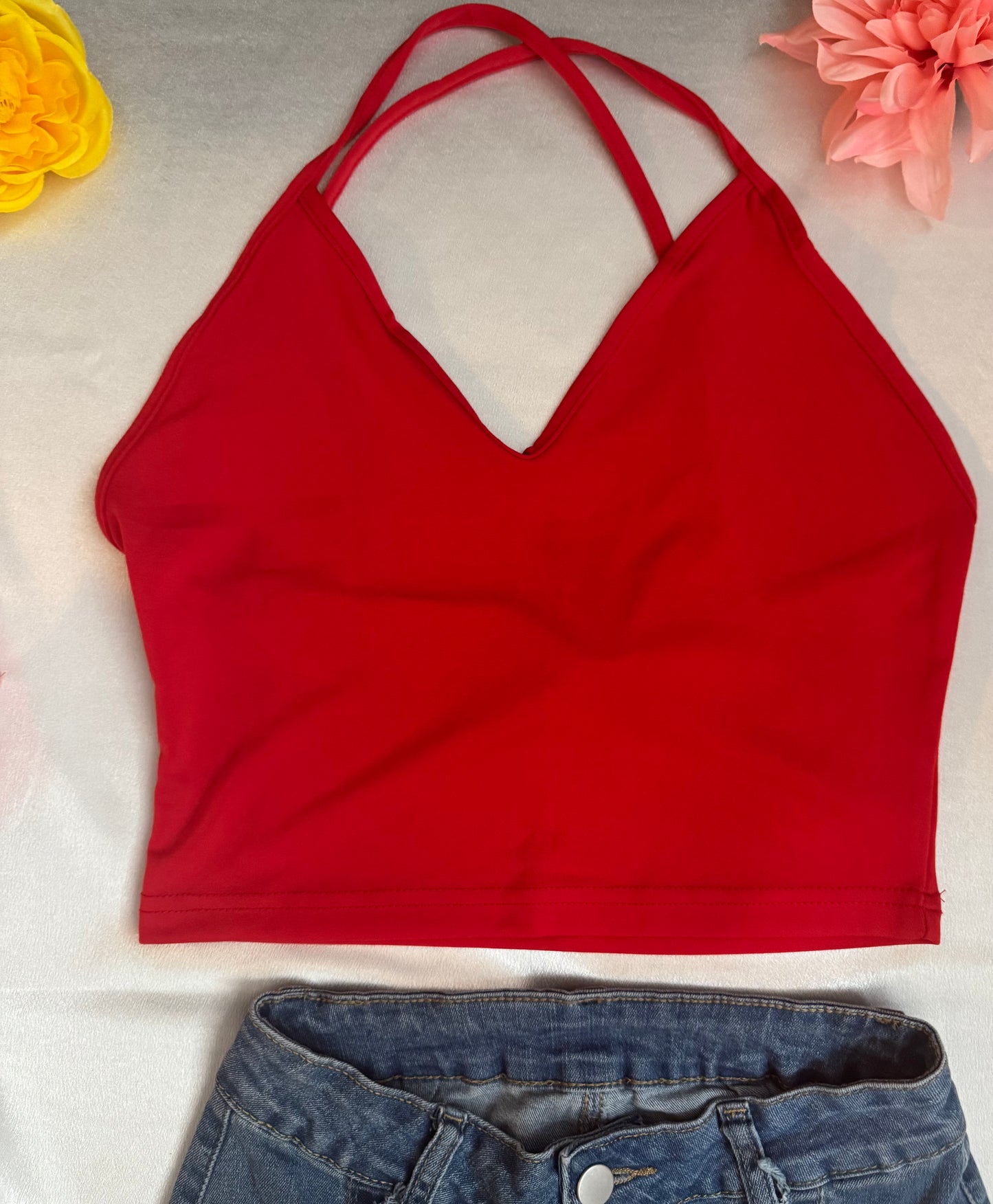 Fire Kiss Double-Strap Crop Top