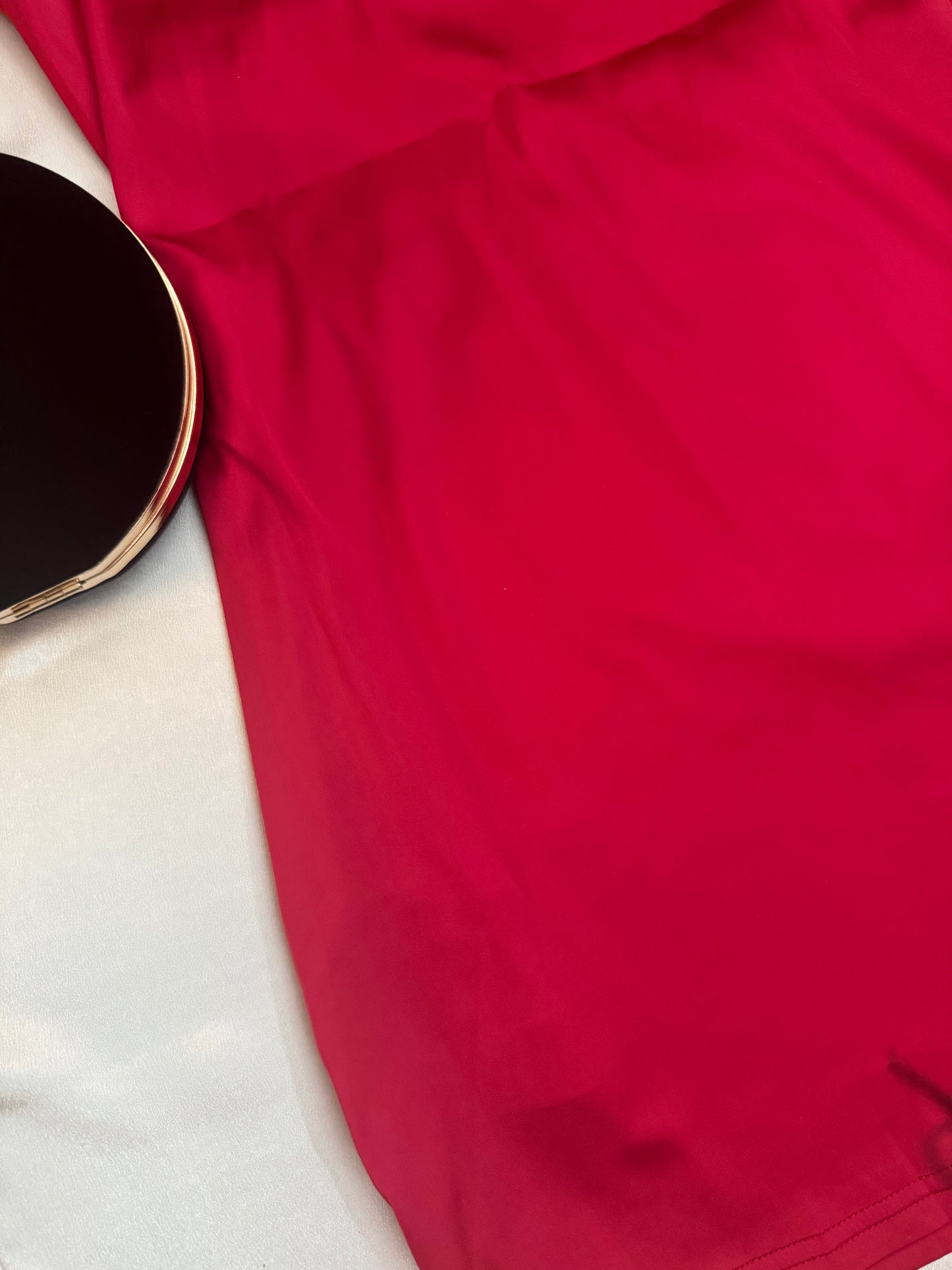 Crimson Heat Satin Dress